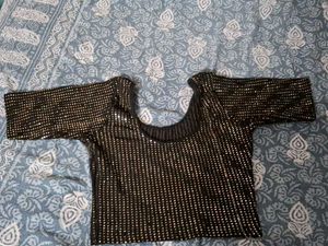 Sparkling Sequin Black Blouse