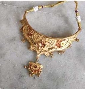 One Gram Gold Necklace and Earring Set