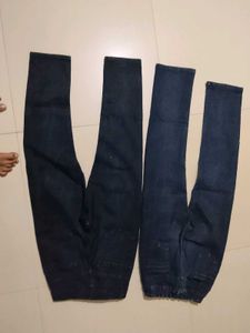 Stylish Dark Wash Denim Jeans - Set of 2