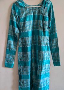 Beautiful Teal Printed Kurta