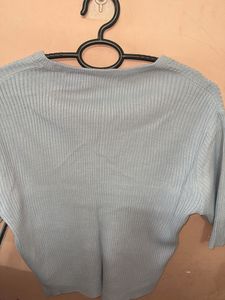 Light Blue Ribbed T-Shirt
