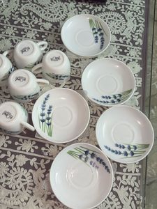 Laopala Lavender Tea Set - 6 Cups &amp; 5 Saucers