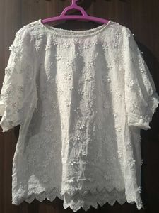 White Embroidered Blouse