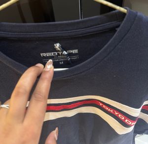 Red Tape Navy Blue Striped T-Shirt