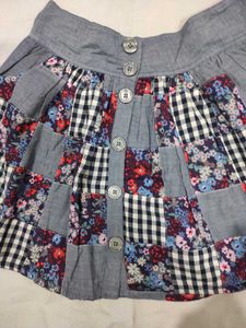 Boho Patchwork Mini Skirt