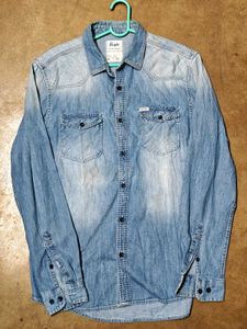 People by Pantaloons Denim Shirt Slim Fit Size 40