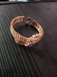 Rose Gold CZ Heart Bracelet