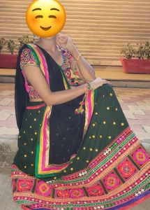 Green Bandhani Ethnic Skirt