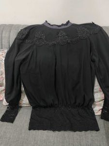 Elegant Black Lace Top...