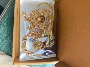 Brass High Gold Necklace Set