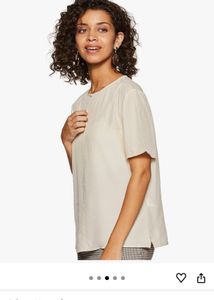 Elegant Cream Short Sleeve Top