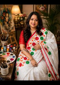Phoolwari Embroidered Saree
