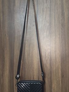 Black Crossbody Bag with "Forever Love" Strap