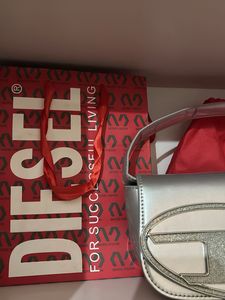 Diesel Silver Sparkle Shoulder Bag