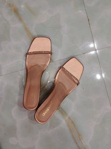 Sparkling Clear Strap Flat Sandals