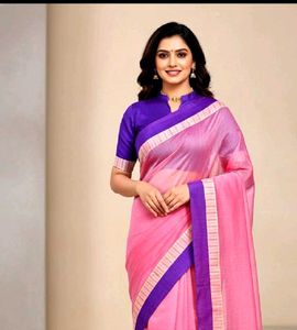 Embroidered Pink & Purple Kota Doriya Saree 🌸💜
