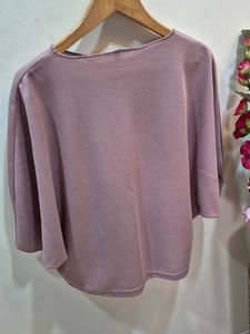 Mauve Knit Top - Casual Style