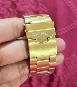 Gold Diesel Chronograph Watch first copy