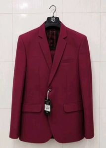 Men's Burgundy Suit Set