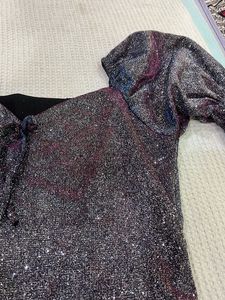 Sparkly Puff Sleeve Top
