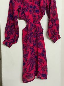 Floral Cut-out Midi Dress