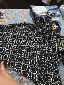 Stylish Blue &amp; White Patterned Dress