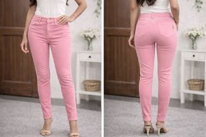 Pink Denim Skinny Jeans