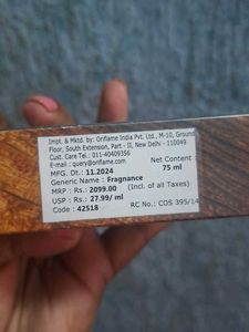 Oriflame Men's Collection Dark Wood Perfume