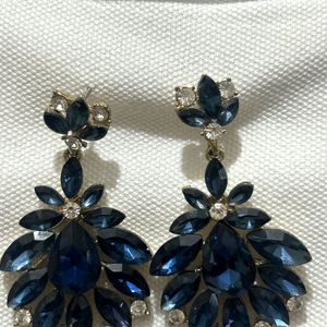 Stunning Blue Crystal Drop Earrings
