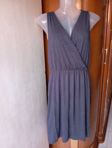 Chic Blue Wrap Dress