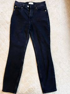 Dark Wash High-Waisted Denim Jeans