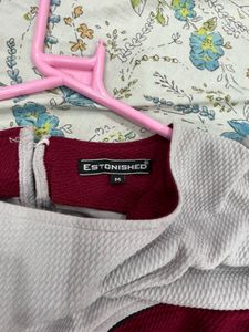 Colorblock Drawstring Dress