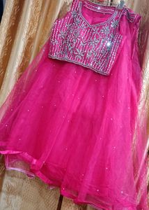 Stunning Pink Embellished Lehenga Choli