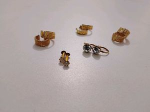 Gold Tone earcuffs 4 Pairs