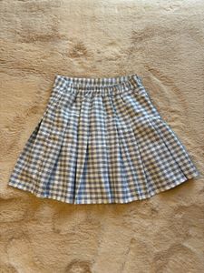 Pleated Gingham Mini Skort