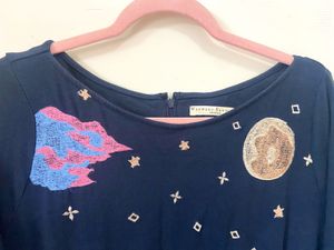 Fox &amp; Stars Navy A-Line Dress