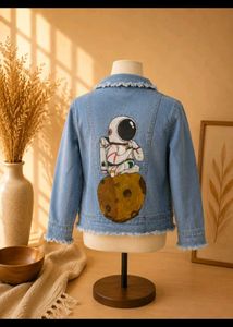 Astronaut Denim hand-painted Jacket