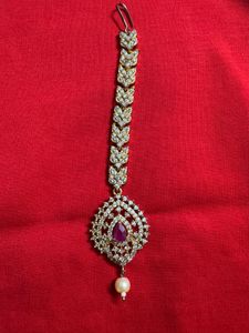 Cz stone maangtika