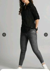 Roadster Black Printed Shirt