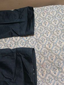 Dark Black Straight Leg Pants