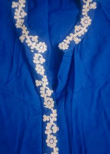 Elegant Blue Embroidered Kurta