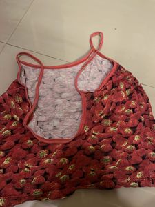 Strawberry Print Camisole Top