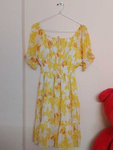 Yellow Floral Summer Dress