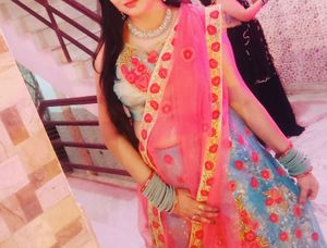 Sky Color Lehnga#khadi Lehnga