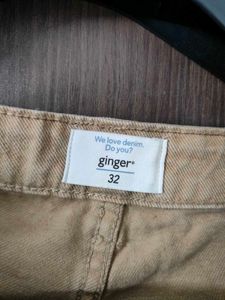 Beige Wide Leg Casual Pants