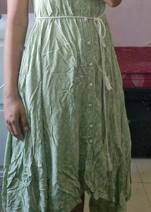 Light Green Printed Maxi Dress