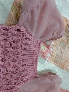 (Combo 2) Pink Cute Knit Top, Backside -4th Pictur