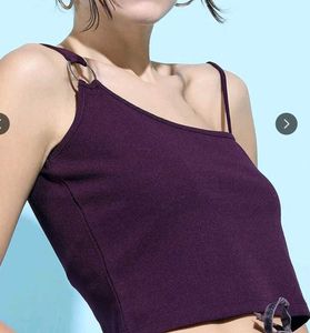 Stylish One-Shoulder Ring Detail Top