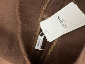 Brown Flared Suede Pants