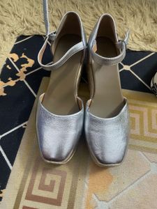 Silver Wedge Heels